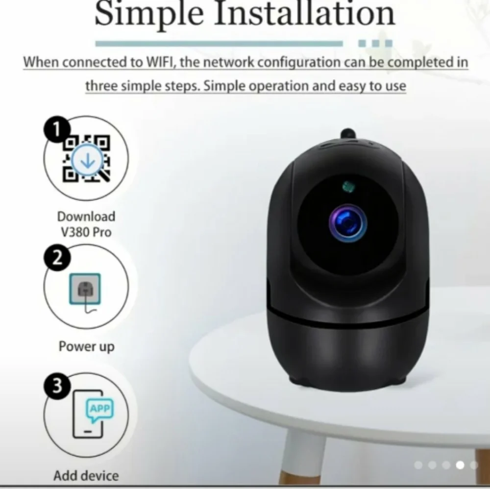 1080P HD WiFi Smart Night Vision Camera - 350° Wireless IP Surveillance CCTV